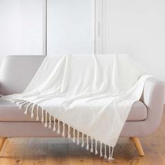 PLAID 125X150CM - BLANC