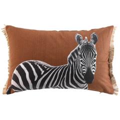 COUSSIN 40X60 ZEBRIS MARRON