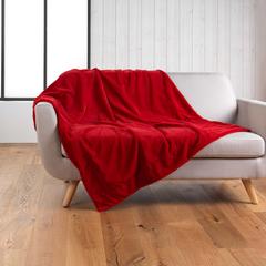 PLAID 125X150CM - ROUGE