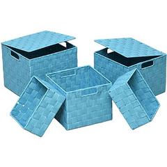 SET DE 5 PANIERS TURQUOISE