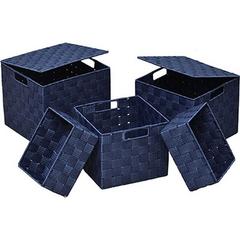 SET DE 5 PANIERS BLEU MARINE