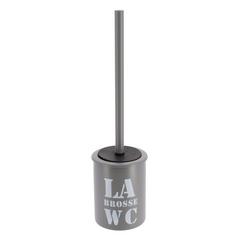 BROSSE WC EN METAL GRIS