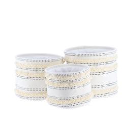 SET DE 3 PANIERS RONDS CREME