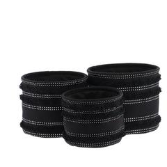 SET DE 3 PANIERS RONDS NOIR