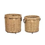 X2 PANIERS TRESSES A ROULETTES