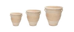 SET 3 CACHE POT TERRE CUITE