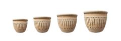 SET 4 CACHE POT TERRE CUITE