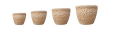 SET 4 CACHE POT TERRE CUITE