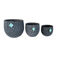 SET 3 CACHE POTS BOULE MARRON