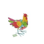 POULE MULTICOLORE - EN METAL