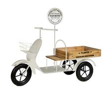 TRICYCLE PORTE PLANTES BLANC