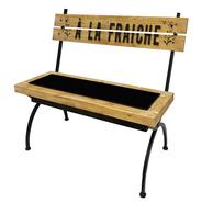 BANC A FLEURIR NOIR