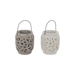 ASST/2 LANTERNES DECO CIMENT