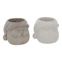 ASST/2 POTS PERE NOEL CIMENT