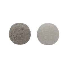 ASST/2 BOULES DECO TERRACOTTA