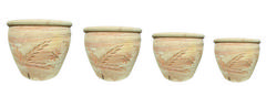 SET 4 CACHE POTS TERRE CUITE