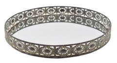 PLATEAU MIROIR ANTIQUE NOIR