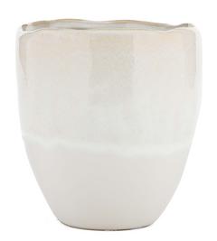 CACHE POT CERAM BLC D11X12CM