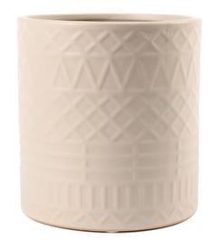 CACHE POT CERAM BEIGE D15X16CM