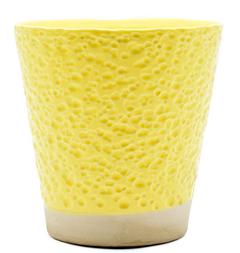 CACHE POT CERAMIQUE JAUNE