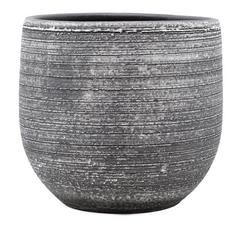 CACHE POT CERAM NOIR D11X11CM