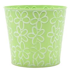 CACHE POT METAL VERT D22CM