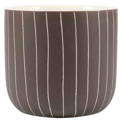 CACHE POT BRUN LIGNE D7.5CM