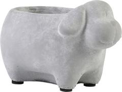 CACHE POT CHIEN CIMENT