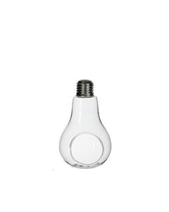 VASE AMPOULE VERRE ET METAL